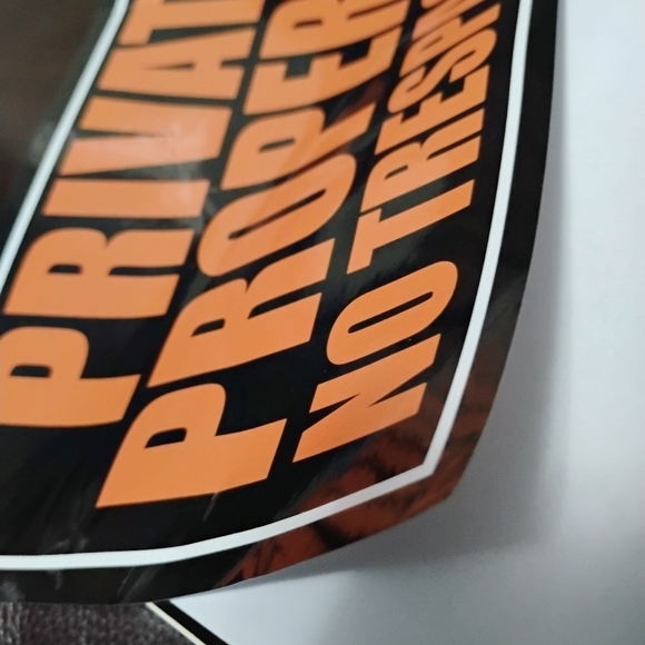 6PK Hot New Private Property Vinyl Sticker Warning Decal - Picture 2 of 7